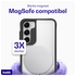 Buddi Hybrid Samsung Galaxy S23 Plus Hoesje MagSafe Back Cover Transparant Zwart afbeelding 3
