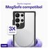 Buddi Hybrid Samsung Galaxy S23 Ultra Hoesje MagSafe Transparant Zwart afbeelding 3