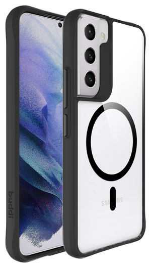 Buddi Hybrid Samsung Galaxy S22 Plus Hoesje MagSafe Back Cover Transparant Zwart afbeelding 8