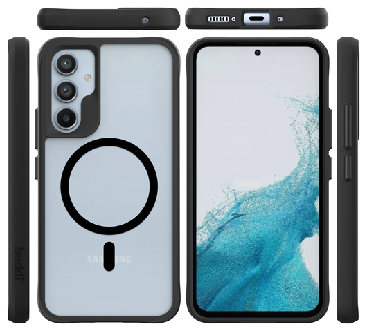 Buddi Hybrid Samsung Galaxy A54 Hoesje MagSafe Back Cover Matte Zwart afbeelding 10