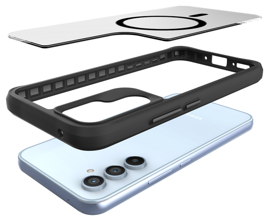 Buddi Hybrid Samsung Galaxy A54 Hoesje MagSafe Back Cover Matte Zwart afbeelding 9