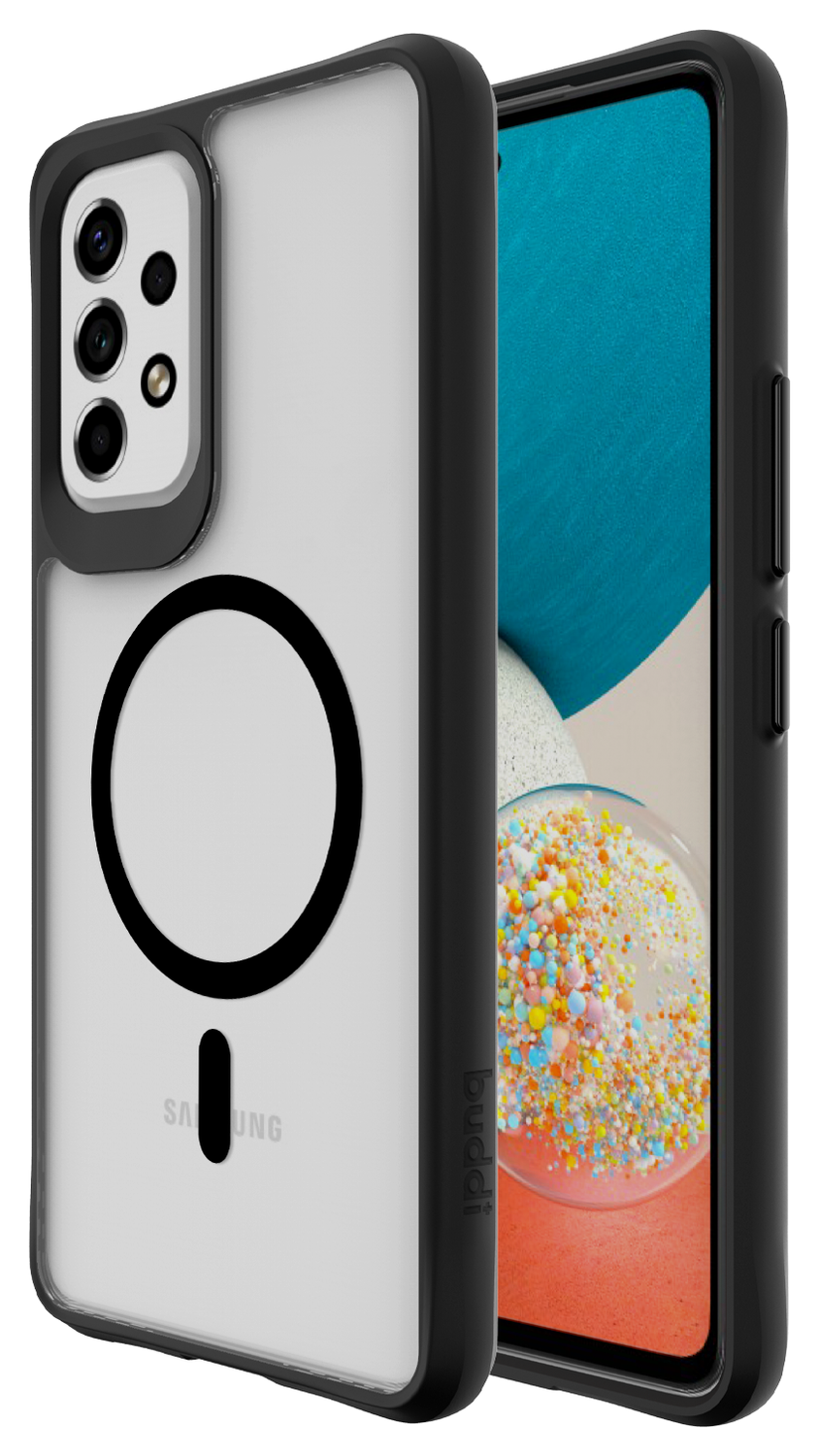 Buddi Hybrid Samsung Galaxy A53 Hoesje MagSafe Back Cover Matte Zwart afbeelding 1