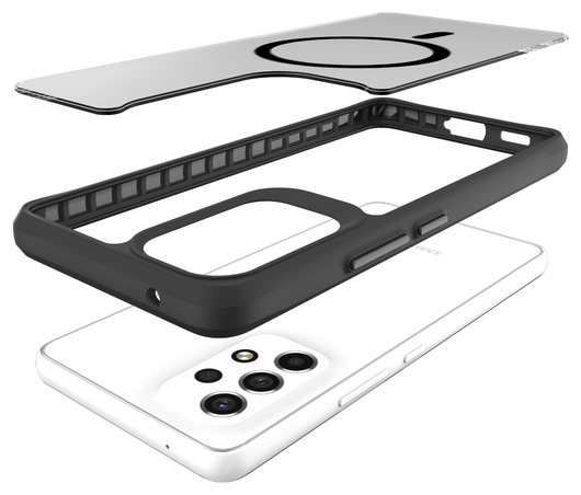 Buddi Hybrid Samsung Galaxy A53 Hoesje MagSafe Back Cover Matte Zwart afbeelding 10