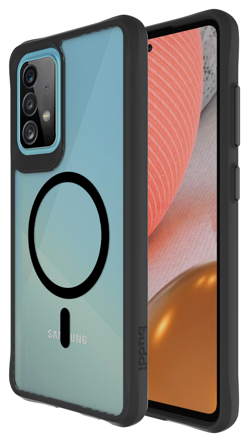 Buddi Hybrid Samsung Galaxy A52 / A52s Hoesje MagSafe Back Cover Matte Zwart afbeelding 1