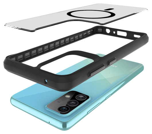 Buddi Hybrid Samsung Galaxy A52 / A52s Hoesje MagSafe Back Cover Matte Zwart afbeelding 4