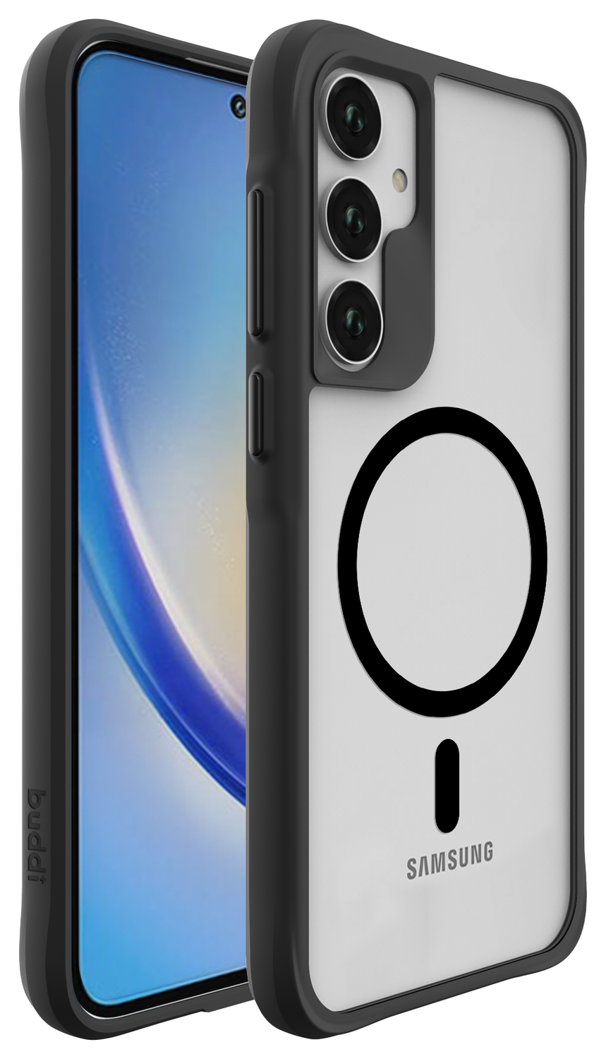 Buddi Hybrid Samsung Galaxy A35 Hoesje MagSafe Back Cover Matte Zwart afbeelding 2