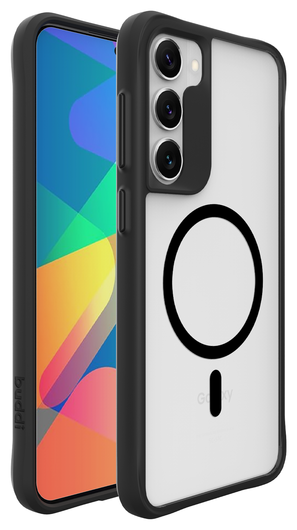 Buddi Hybrid Samsung Galaxy S23 Hoesje MagSafe Back Cover Matte Zwart afbeelding 2