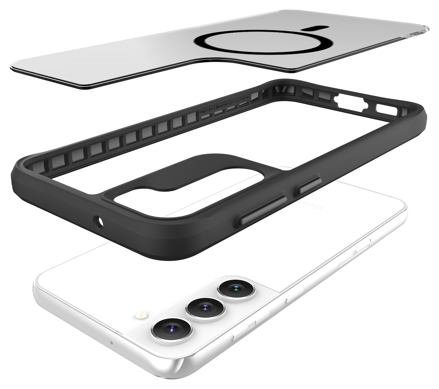 Buddi Hybrid Samsung Galaxy S23 Plus Hoesje MagSafe Back Cover Matte Zwart afbeelding 4