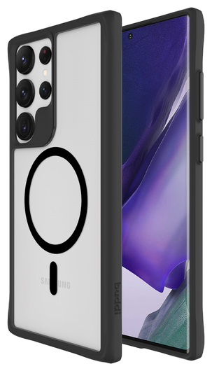 Buddi Hybrid Samsung Galaxy S23 Ultra Hoesje MagSafe Back Cover Matte Zwart afbeelding 1