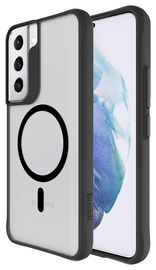 Buddi Hybrid Samsung Galaxy S22 Hoesje MagSafe Back Cover Matte Zwart afbeelding