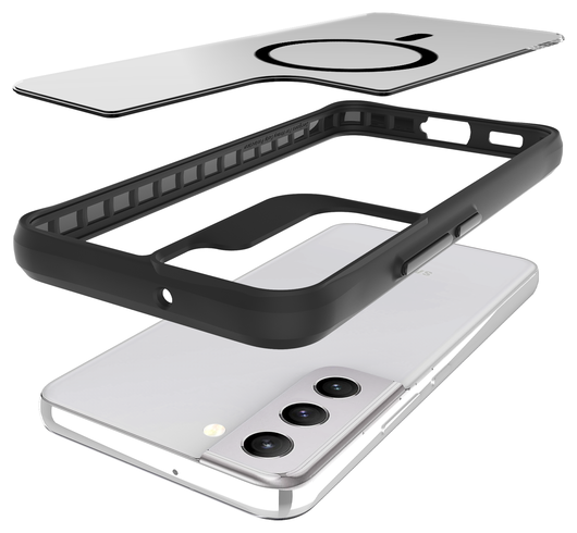 Buddi Hybrid Samsung Galaxy S22 Plus Hoesje MagSafe Back Cover Matte Zwart afbeelding 10