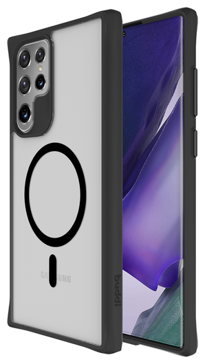 Buddi Hybrid Samsung Galaxy S22 Ultra Hoesje MagSafe Matte Zwart afbeelding 1