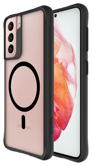 Buddi Hybrid Samsung Galaxy S21 Hoesje MagSafe Back Cover Matte Zwart afbeelding 1