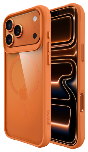 Buddi Hybrid iPhone 17 Pro Max Hoesje MagSafe Back Cover Matched Oranje afbeelding 1
