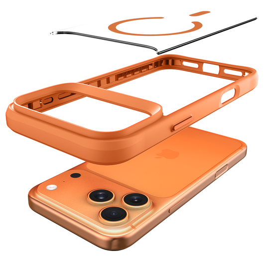 Buddi Hybrid iPhone 17 Pro Max Hoesje MagSafe Back Cover Matched Oranje afbeelding 10