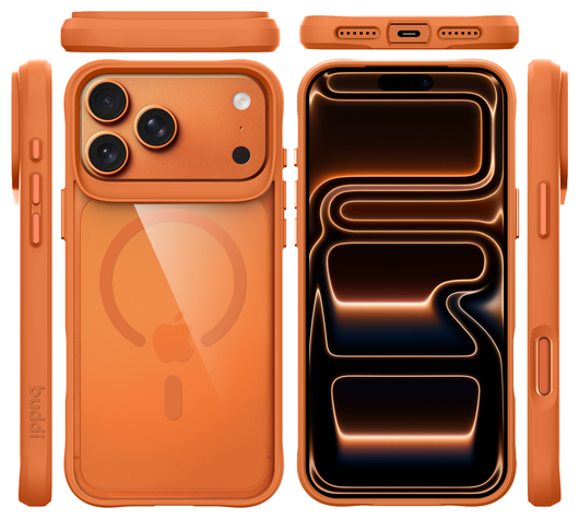 Buddi Hybrid iPhone 17 Pro Max Hoesje MagSafe Back Cover Matched Oranje afbeelding 9