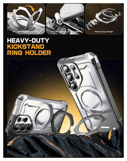 SUPCASE UB Grip Samsung Galaxy S25 Ultra Hoesje MagSafe / Qi2 Kickstand Wit afbeelding 4