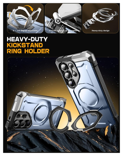 SUPCASE UB Grip Samsung Galaxy S25 Ultra Hoesje MagSafe / Qi2 Kickstand Blauw afbeelding 4