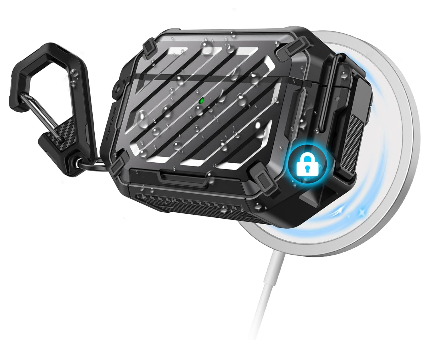 SUPCASE UB Pro AirPods Pro 3 Hoesje MagSafe Case Waterdicht Zwart afbeelding 1