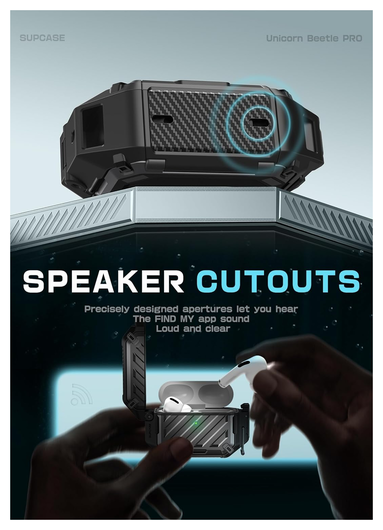 SUPCASE UB Pro AirPods Pro 3 Hoesje MagSafe Case Waterdicht Zwart afbeelding 8