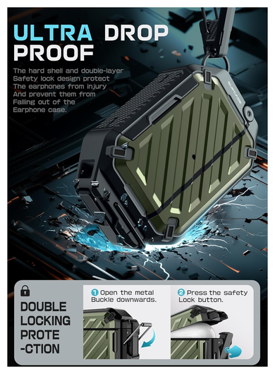 SUPCASE UB Pro AirPods Pro 3 Hoesje MagSafe Case Waterdicht Groen afbeelding 4