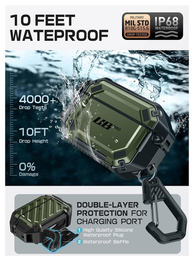 SUPCASE UB Pro AirPods Pro 3 Hoesje MagSafe Case Waterdicht Groen afbeelding 3