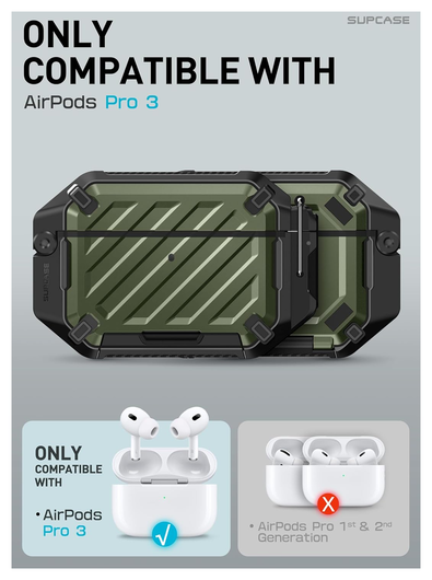 SUPCASE UB Pro AirPods Pro 3 Hoesje MagSafe Case Waterdicht Groen afbeelding 2