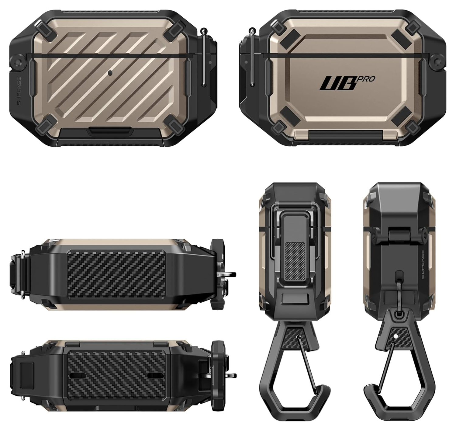 SUPCASE UB Pro AirPods Pro 3 Hoesje MagSafe Case Waterdicht Goud afbeelding 9