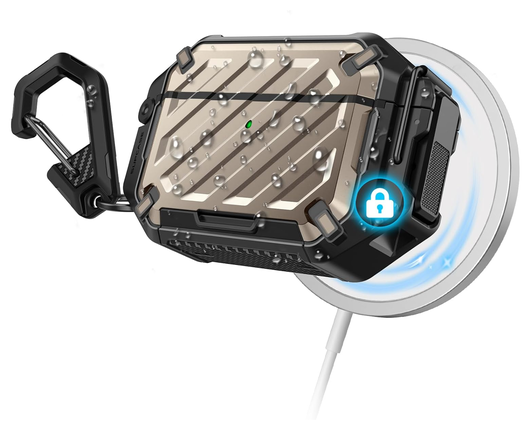 SUPCASE UB Pro AirPods Pro 3 Hoesje MagSafe Case Waterdicht Goud afbeelding 1