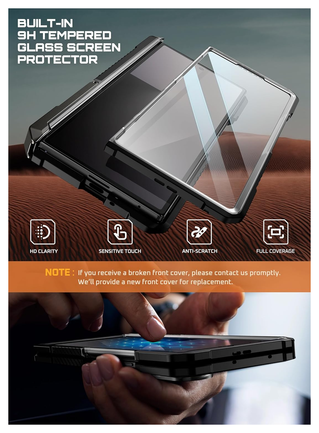 SUPCASE UB Grip Samsung Galaxy Z Fold 7 Hoesje MagSafe Full Protect Zwart afbeelding 5