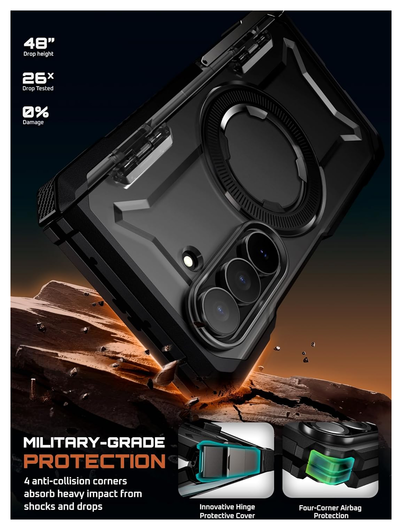 SUPCASE UB Grip Samsung Galaxy Z Fold 7 Hoesje MagSafe Full Protect Zwart afbeelding 3