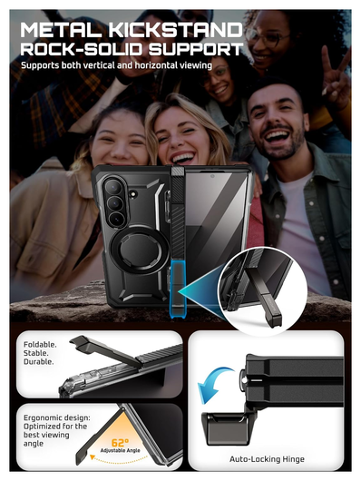 SUPCASE UB Grip Samsung Galaxy Z Fold 7 Hoesje MagSafe Full Protect Zwart afbeelding 7