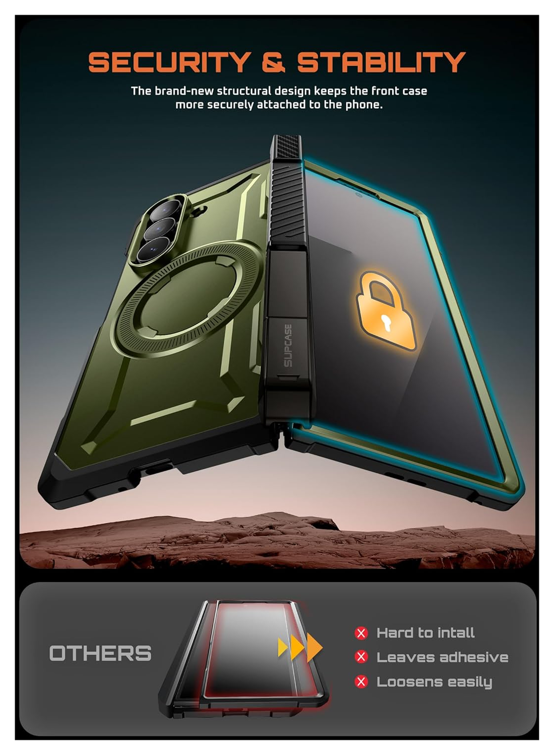 SUPCASE UB Grip Samsung Galaxy Z Fold 7 Hoesje MagSafe Full Protect Groen afbeelding 6