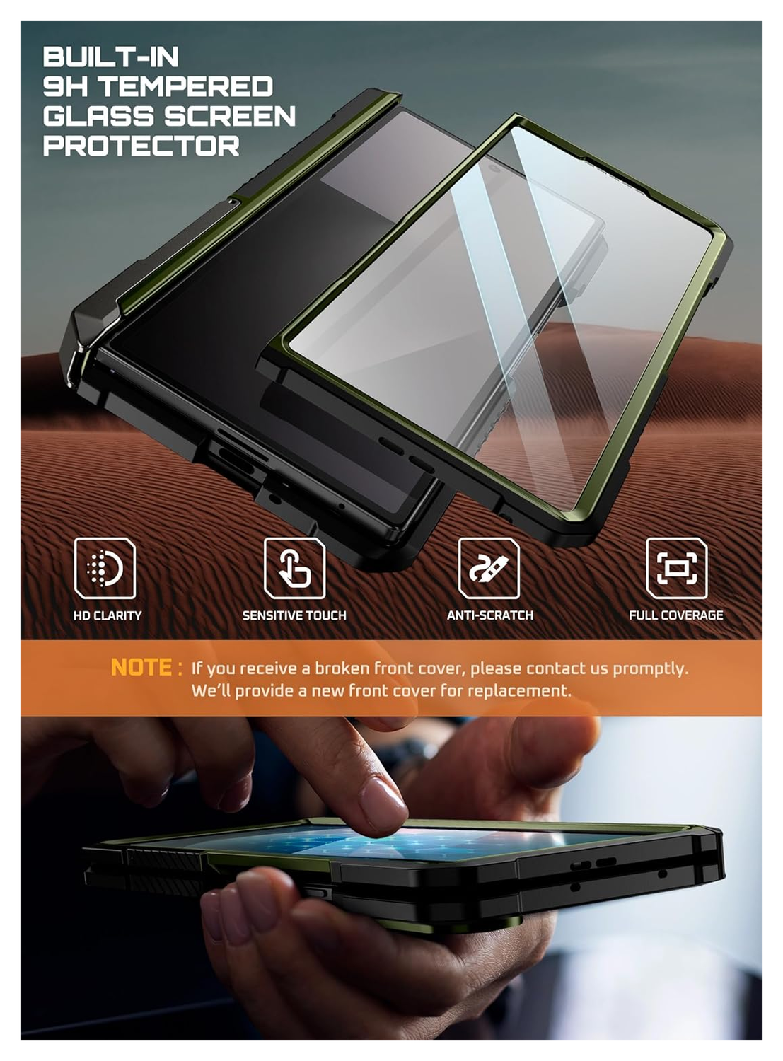 SUPCASE UB Grip Samsung Galaxy Z Fold 7 Hoesje MagSafe Full Protect Groen afbeelding 5