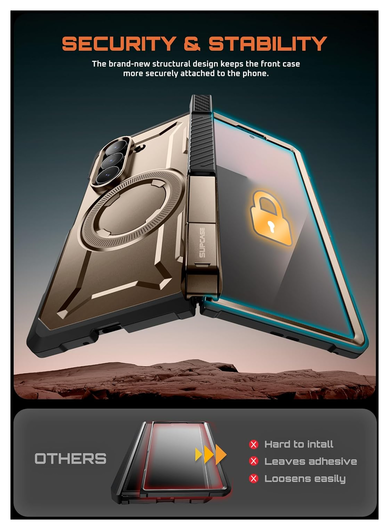 SUPCASE UB Grip Samsung Galaxy Z Fold 7 Hoesje MagSafe Full Protect Goud afbeelding 6