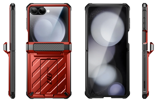 SUPCASE UB Pro Samsung Galaxy Z Flip 7 Hoesje Full Protect Kickstand Rood afbeelding 11