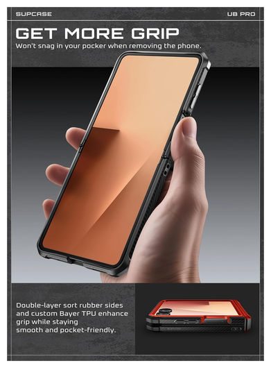 SUPCASE UB Pro Samsung Galaxy Z Flip 7 Hoesje Full Protect Kickstand Rood afbeelding 7