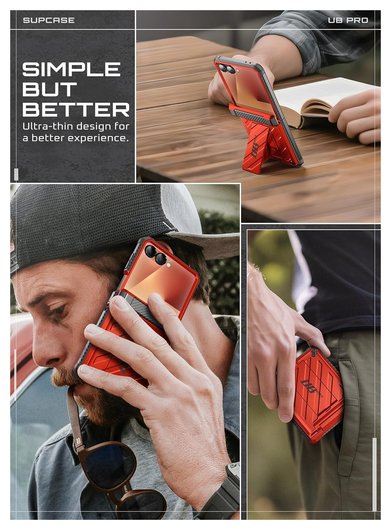 SUPCASE UB Pro Samsung Galaxy Z Flip 7 Hoesje Full Protect Kickstand Rood afbeelding 9