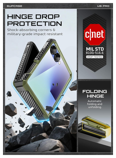 SUPCASE UB Pro Samsung Galaxy Z Flip 7 Hoesje Full Protect Kickstand Groen afbeelding 3