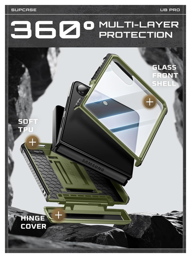 SUPCASE UB Pro Samsung Galaxy Z Flip 7 Hoesje Full Protect Kickstand Groen afbeelding 8