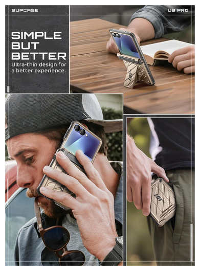 SUPCASE UB Pro Samsung Galaxy Z Flip 7 Hoesje Full Protect Kickstand Goud afbeelding 7