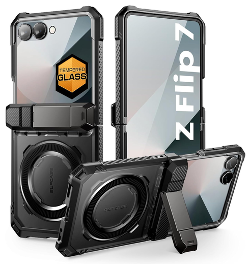 SUPCASE UB Grip Samsung Galaxy Z Flip 7 Hoesje MagSafe Full Protect Zwart afbeelding 1