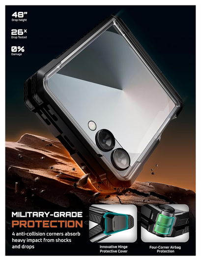 SUPCASE UB Grip Samsung Galaxy Z Flip 7 Hoesje MagSafe Full Protect Zwart afbeelding 3