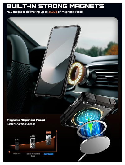 SUPCASE UB Grip Samsung Galaxy Z Flip 7 Hoesje MagSafe Full Protect Zwart afbeelding 9