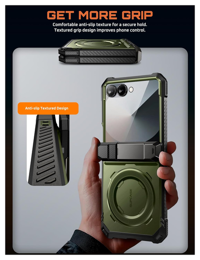 SUPCASE UB Grip Samsung Galaxy Z Flip 7 Hoesje MagSafe Full Protect Groen afbeelding 9