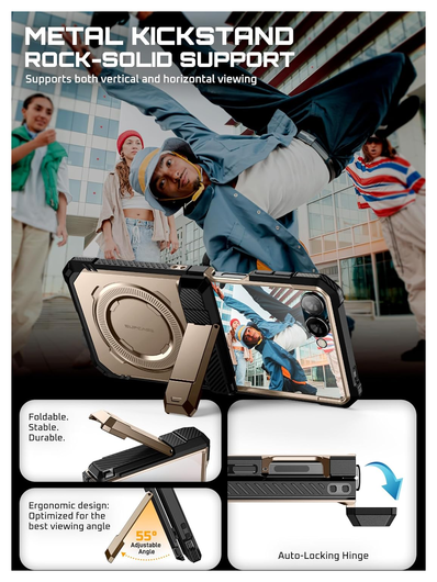 SUPCASE UB Grip Samsung Galaxy Z Flip 7 Hoesje MagSafe Full Protect Goud afbeelding 5