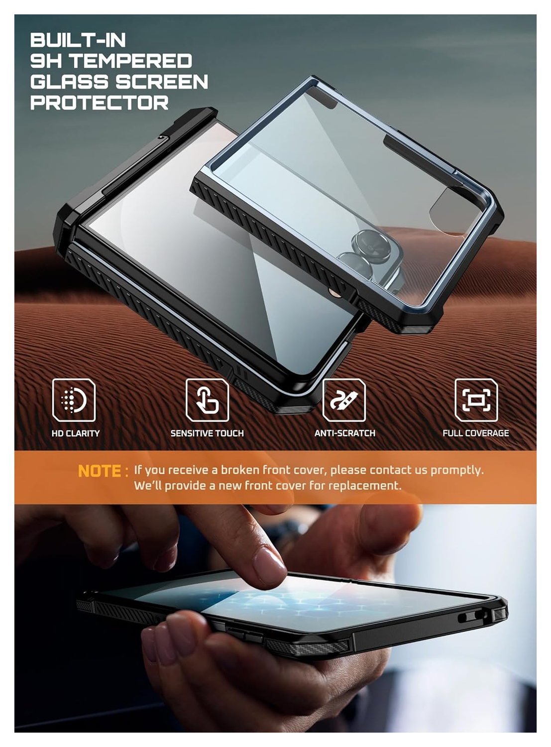 SUPCASE UB Grip Samsung Galaxy Z Flip 7 Hoesje MagSafe Full Protect Blauw afbeelding 4