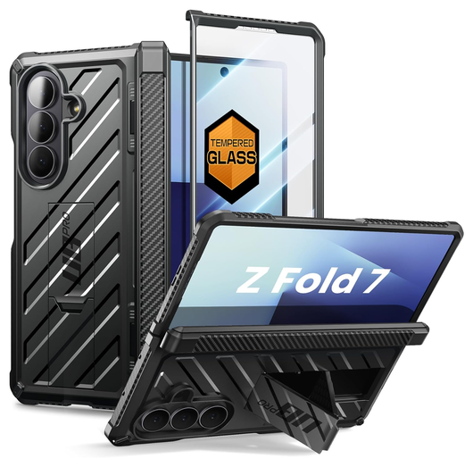 SUPCASE UB Pro Samsung Galaxy Z Fold 7 Hoesje Full Protect Kickstand Zwart afbeelding 1