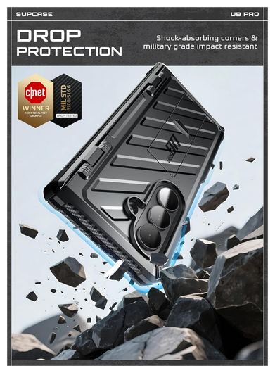 SUPCASE UB Pro Samsung Galaxy Z Fold 7 Hoesje Full Protect Kickstand Zwart afbeelding 3