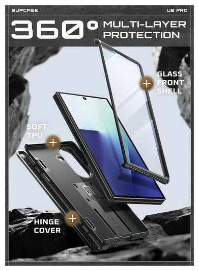 SUPCASE UB Pro Samsung Galaxy Z Fold 7 Hoesje Full Protect Kickstand Zwart afbeelding 6